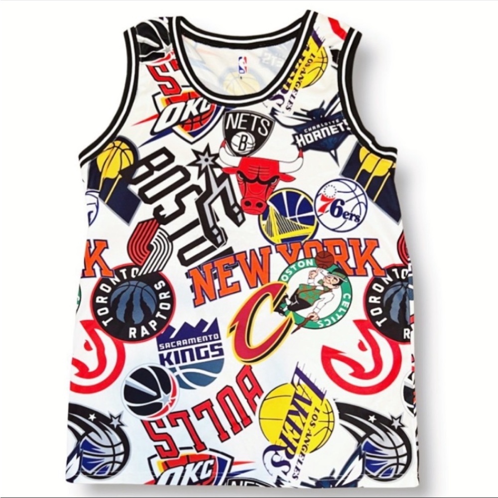NBA License Authentic Multi Team Logo Mesh Jersey